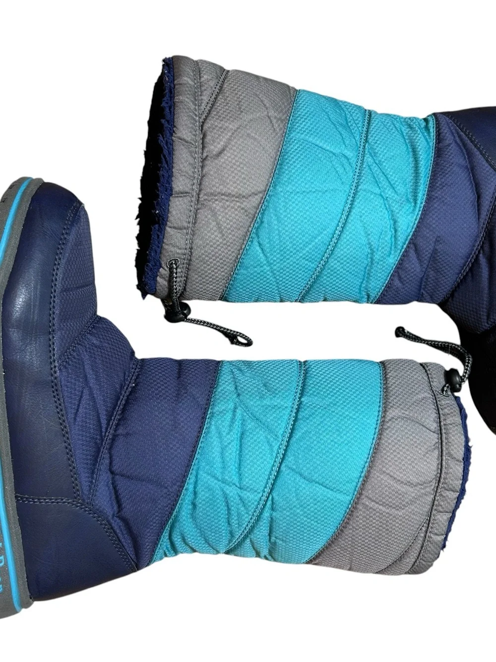 Kids' L.L.Bean Ultralight Tall Snow Boots Size 5 fleece lined blue waterproof